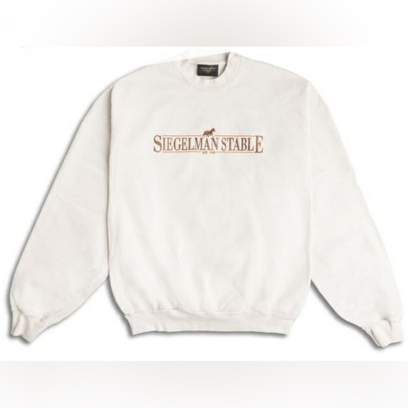 Siegelman Stable Embroidered Crewneck Brand New